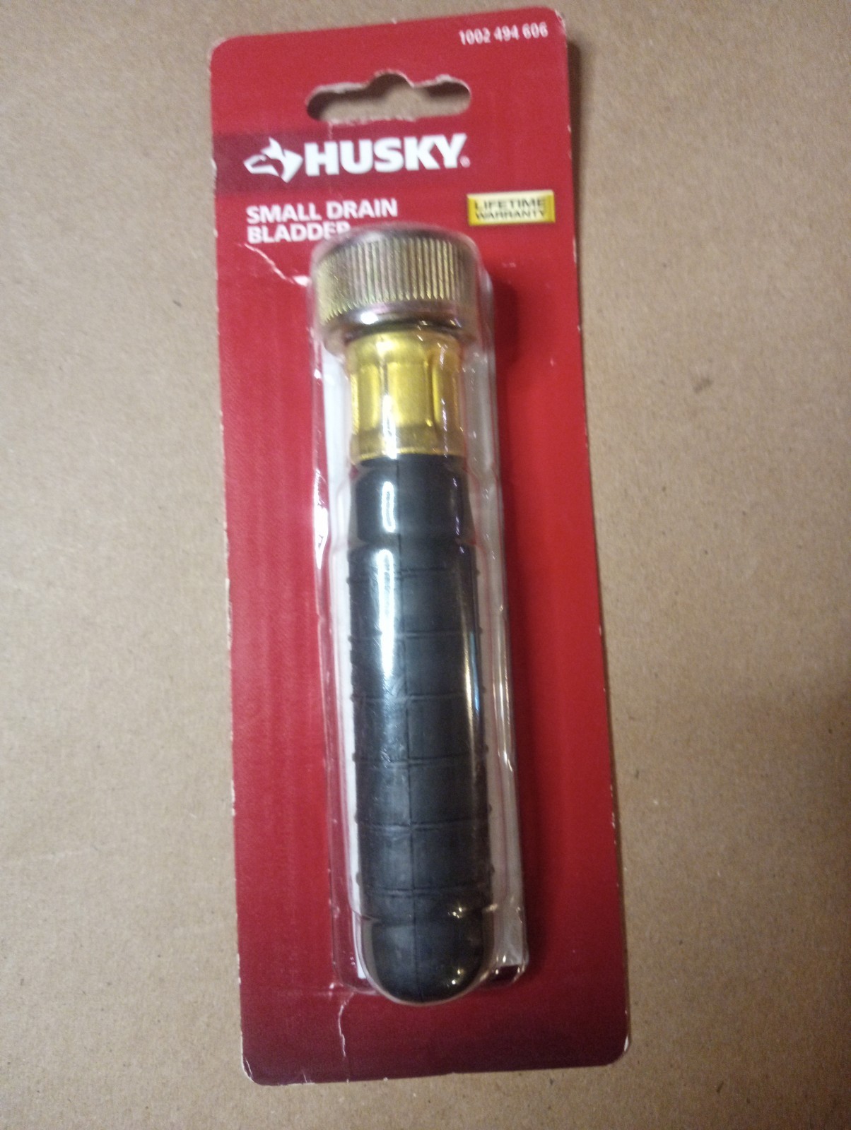 HUSKY Small Drain Bladder Drain Clog Cleaner Rubber w/ Brass Fitting New!