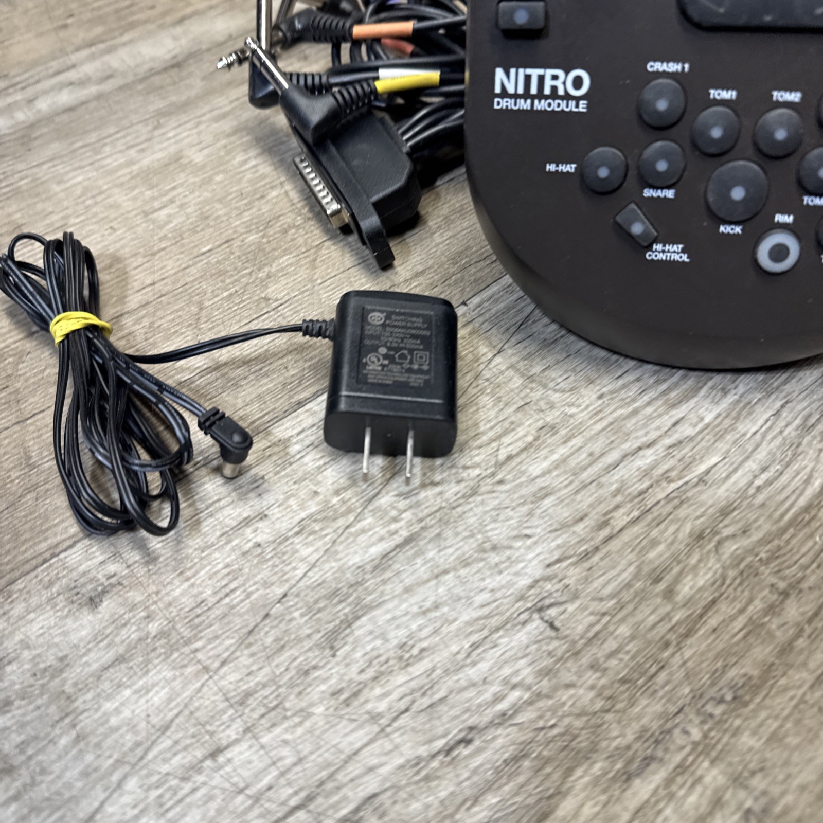 Alesis Nitro DM7X Drum Module Brain w/ Snake Cables & AC Adapter
