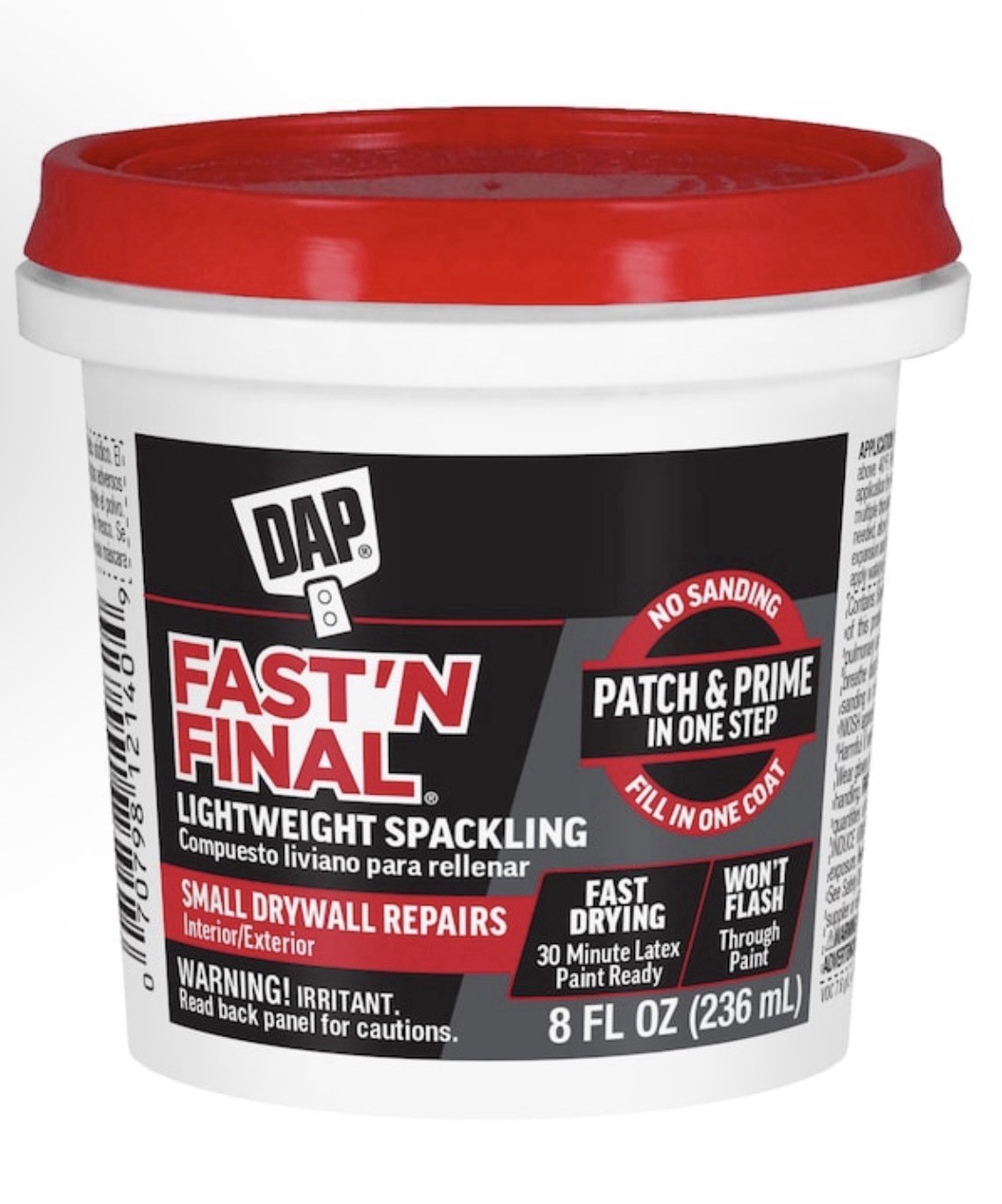 DAP® FAST'N FINAL® Lightweight Spackling, 8.0 Fl Oz White - Set Of 6