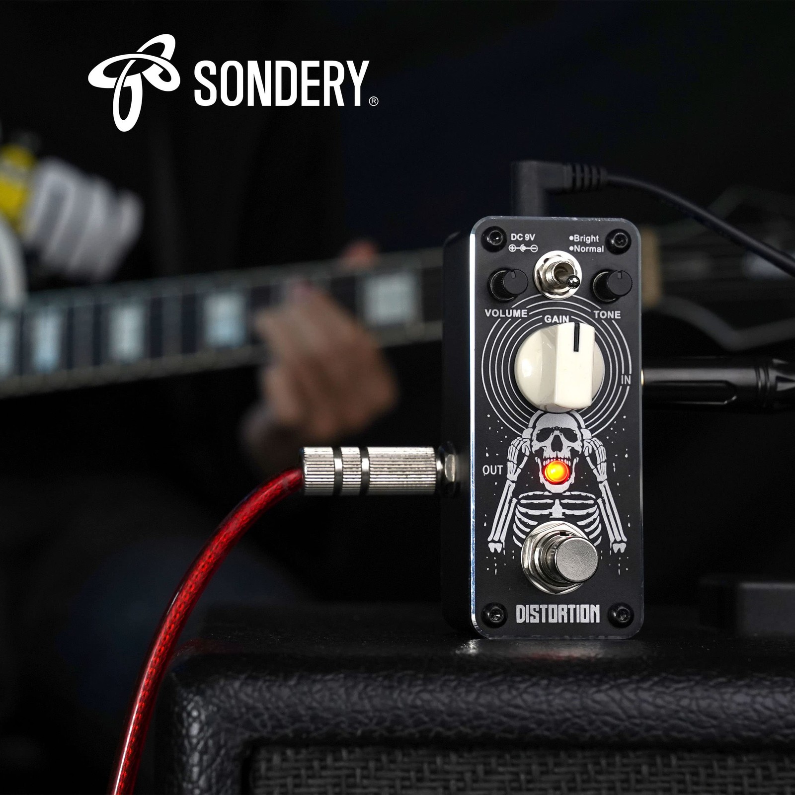 Sondery Distortion Pedal with 2 Effects of Bright and Normal,