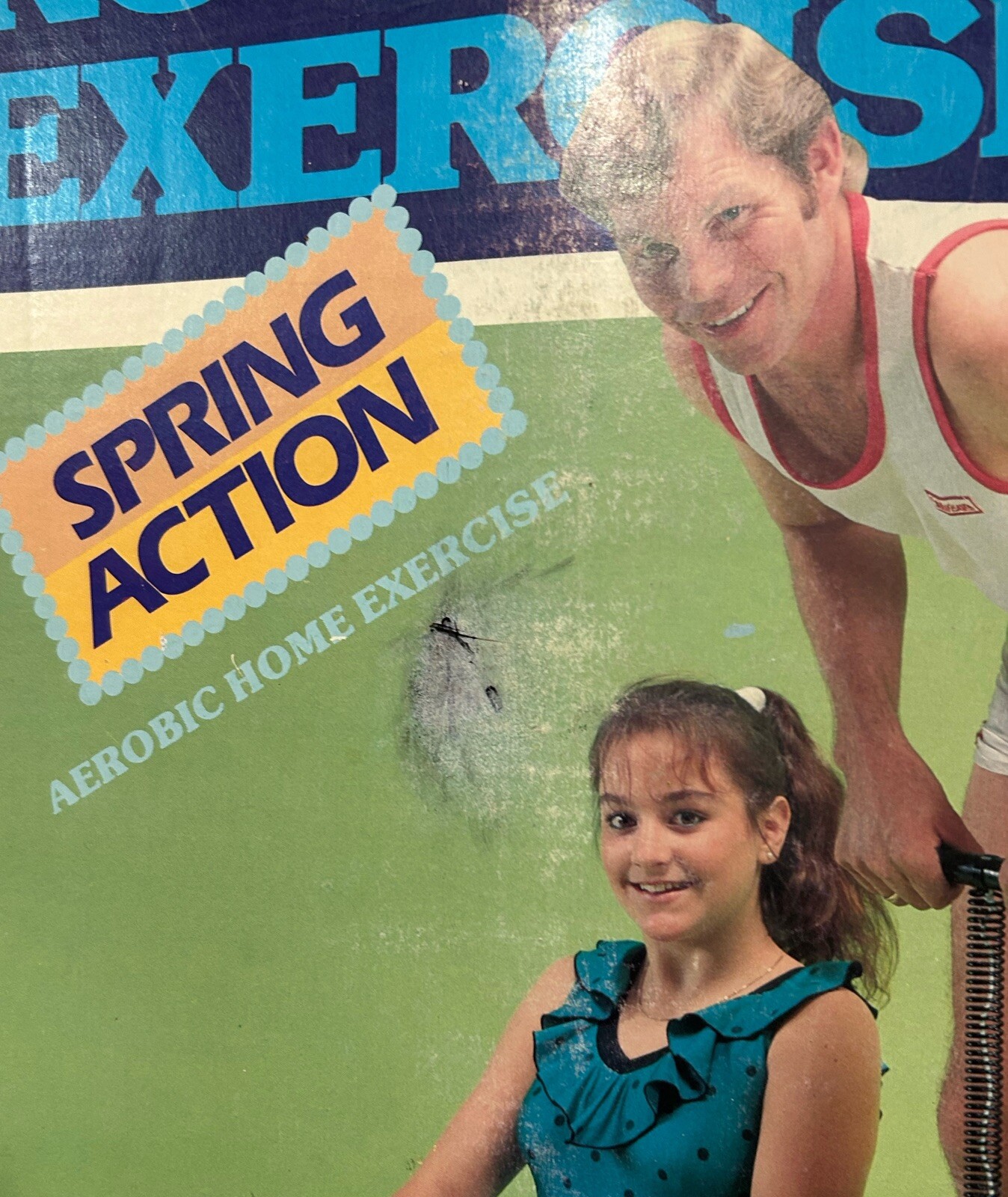 Vtg Pull-Up Rowing Exerciser Spring Action Aerobic Home Exercise *Box Wear *READ