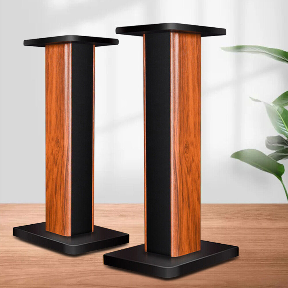 Bookshelf Floor Speaker Stands 1Pair Wood Column Home Theater Speaker Bookshelf