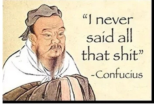 Funny Confucius refrigerator magnet   4"x 5 "