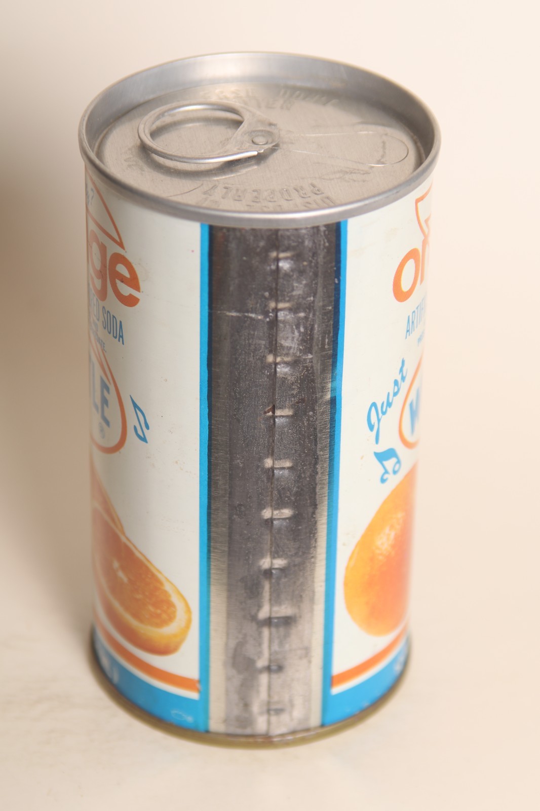 Whistle Orange soda can - 12oz