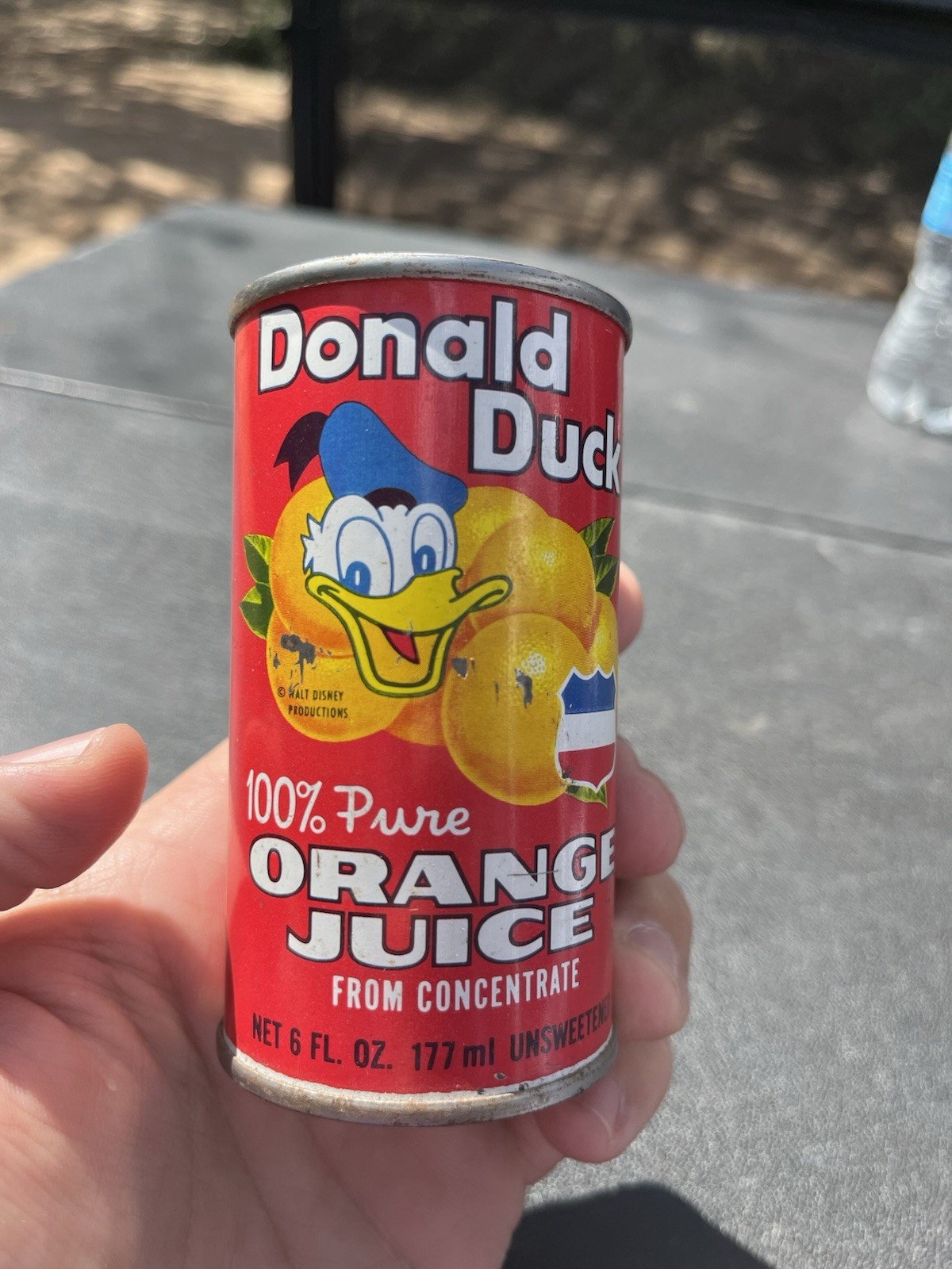 1970s Vintage Donald Duck 6 Fl Oz Retro Orange Juice Can USA Lake Wales FL