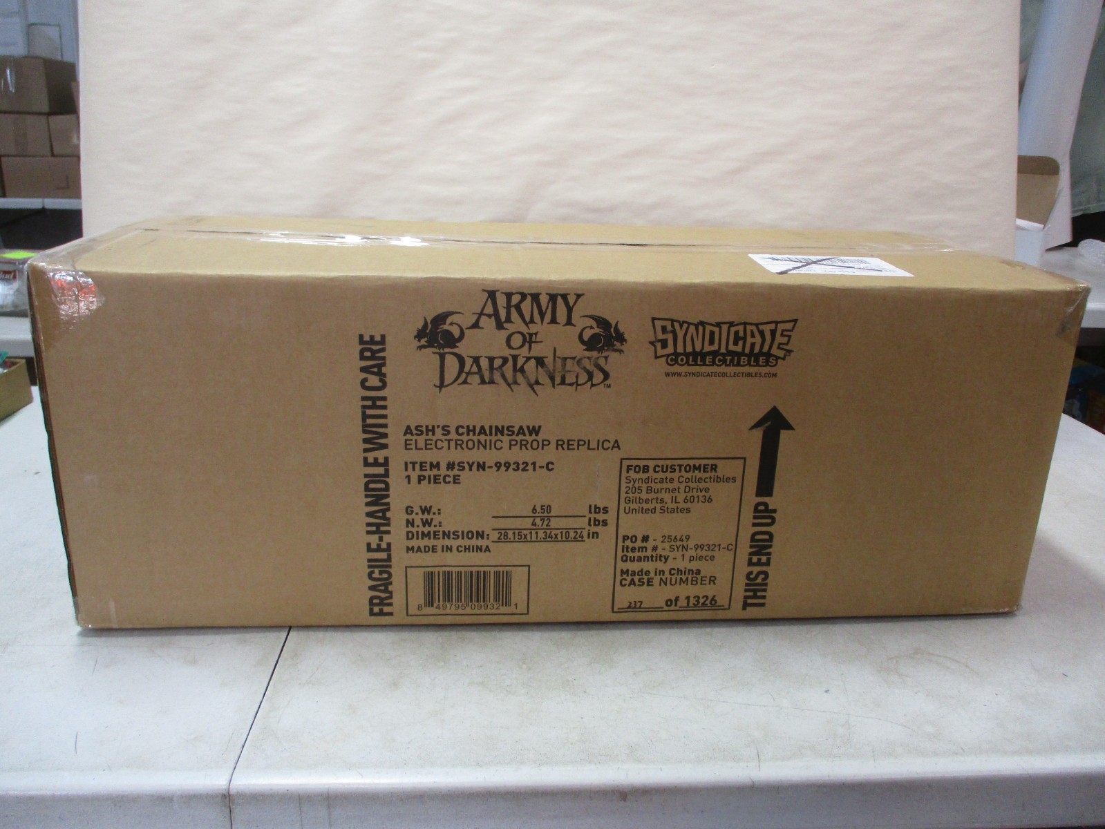 Syndicate Collectibles Army of Darkness Ash's Chainsaw Electronic Prop Replica