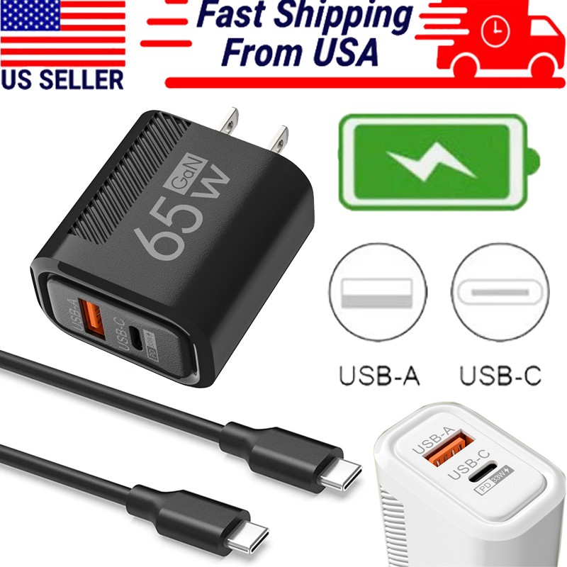 65W Fast Charging Block Type C Wall Charger For Google Pixel 10 9 Pro XL 8 7 6a