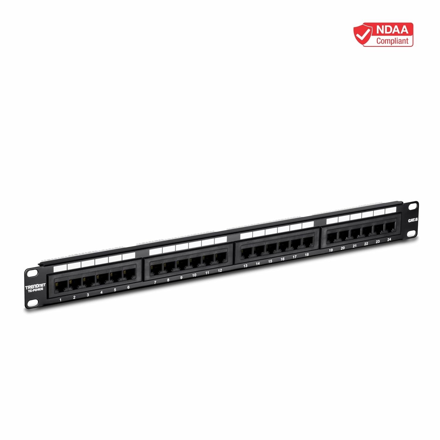 Unshielded 24-Port Patch Panel, ANSI Compliant for Enhanced Network Performance