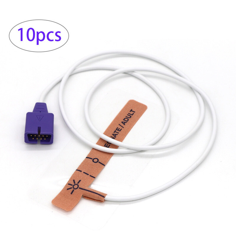 10Pcs Nellcor Disposable SpO2 Sensor Probe 9Pin For MAX-A,MAX-P,MAX-I,MAX-N