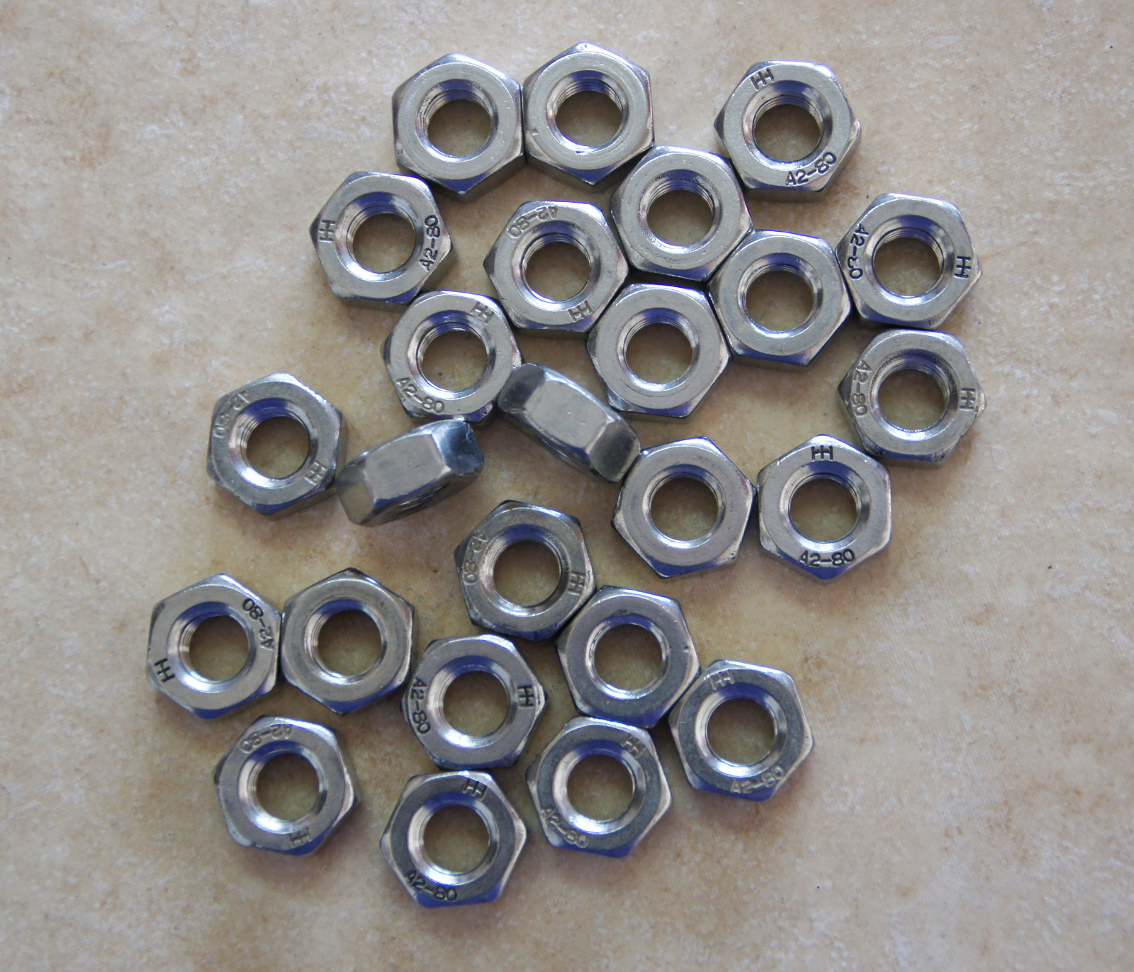 Stainless Steel Metric Hex Nuts  M10 - 1.50MM - 25 CT