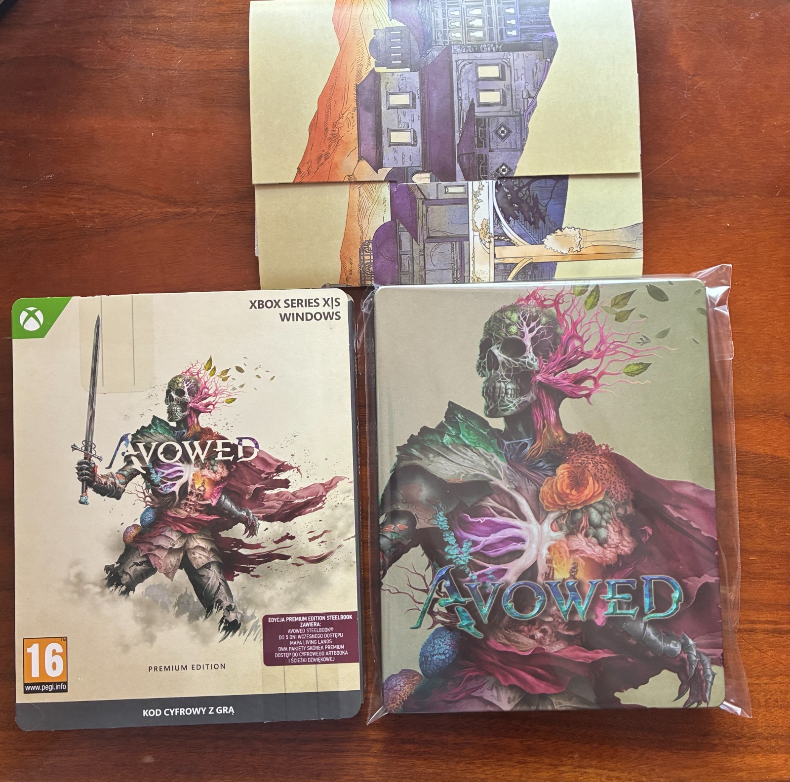 STEELBOOK AVOWED PREMIUM EDITION + CLOTH MAP + BOX XBOX PC PS5 CUSTOMS FREE