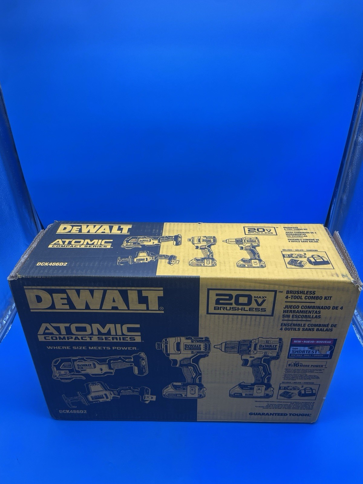 DEWALT 20V MAX Atomic 4 Tool Combo Kit - DCK486D2