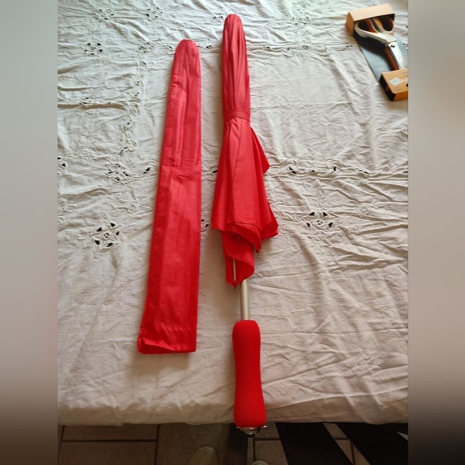 Red Heart Shaped Umbrella With Cover.