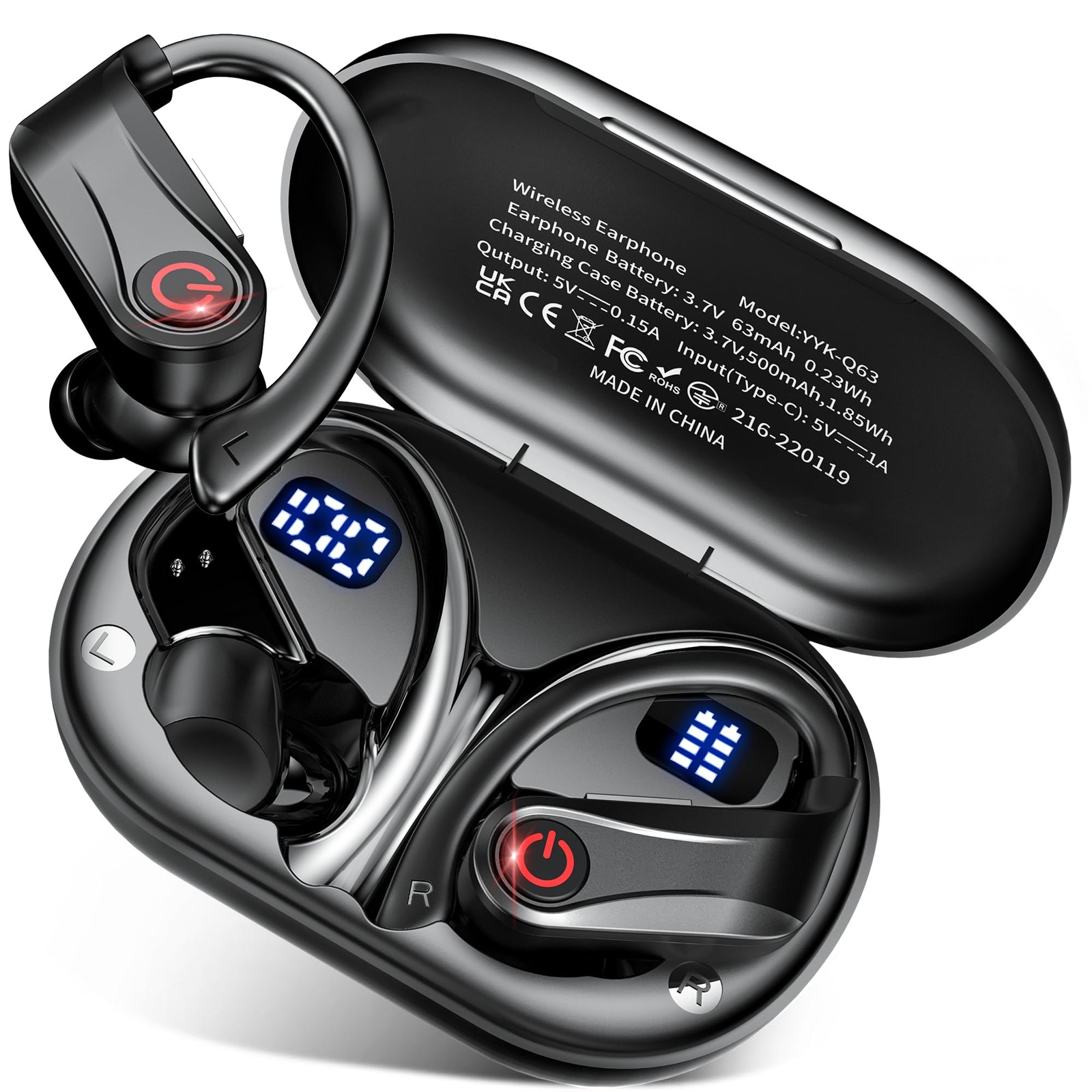 2026 Wireless Headphones 120Hrs Bluetooth 6.1 Earbuds Sports Earhooks with
