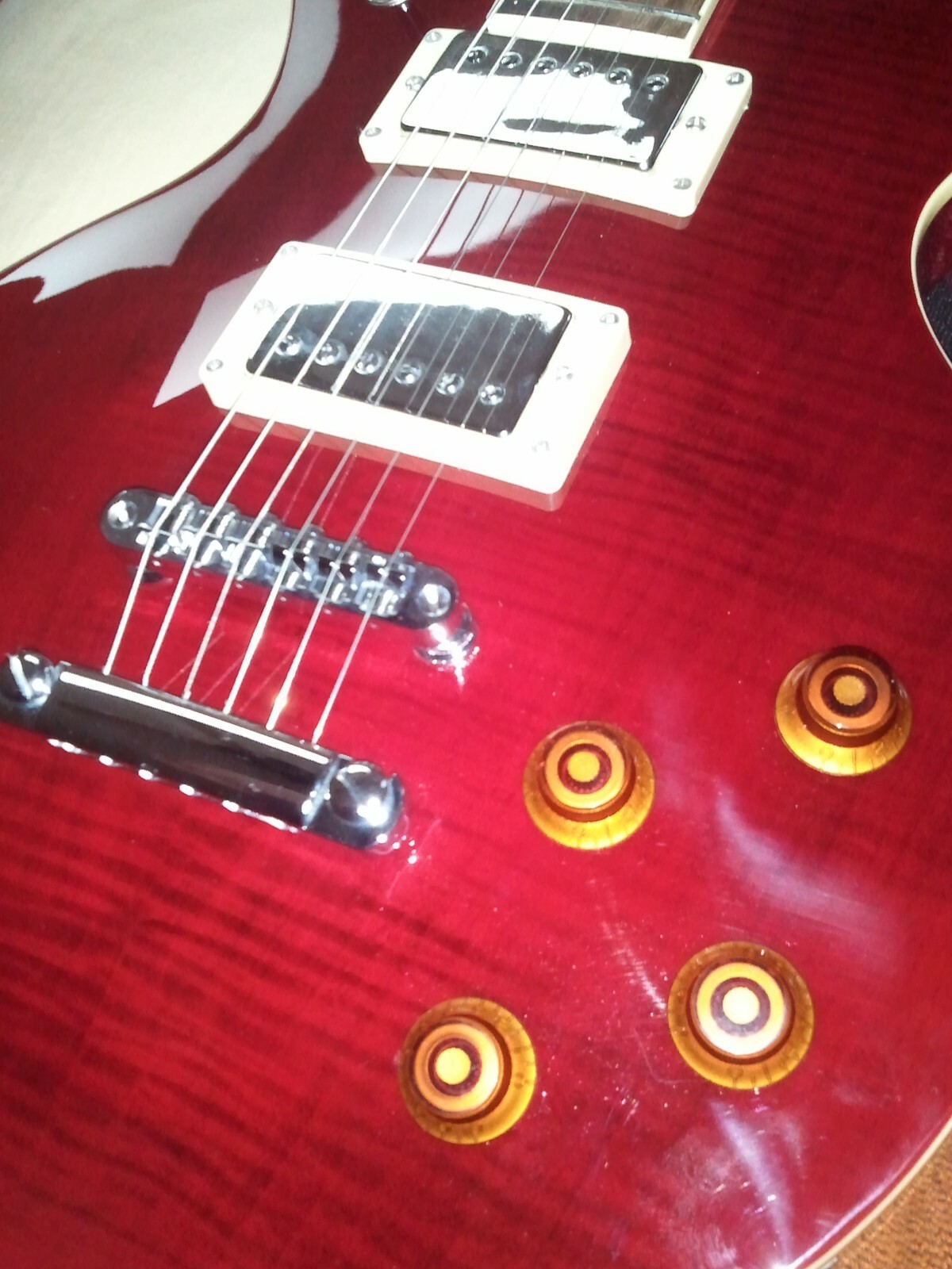 Revv EM-19 Series FM Merlot Red electric guitar w/gig bag