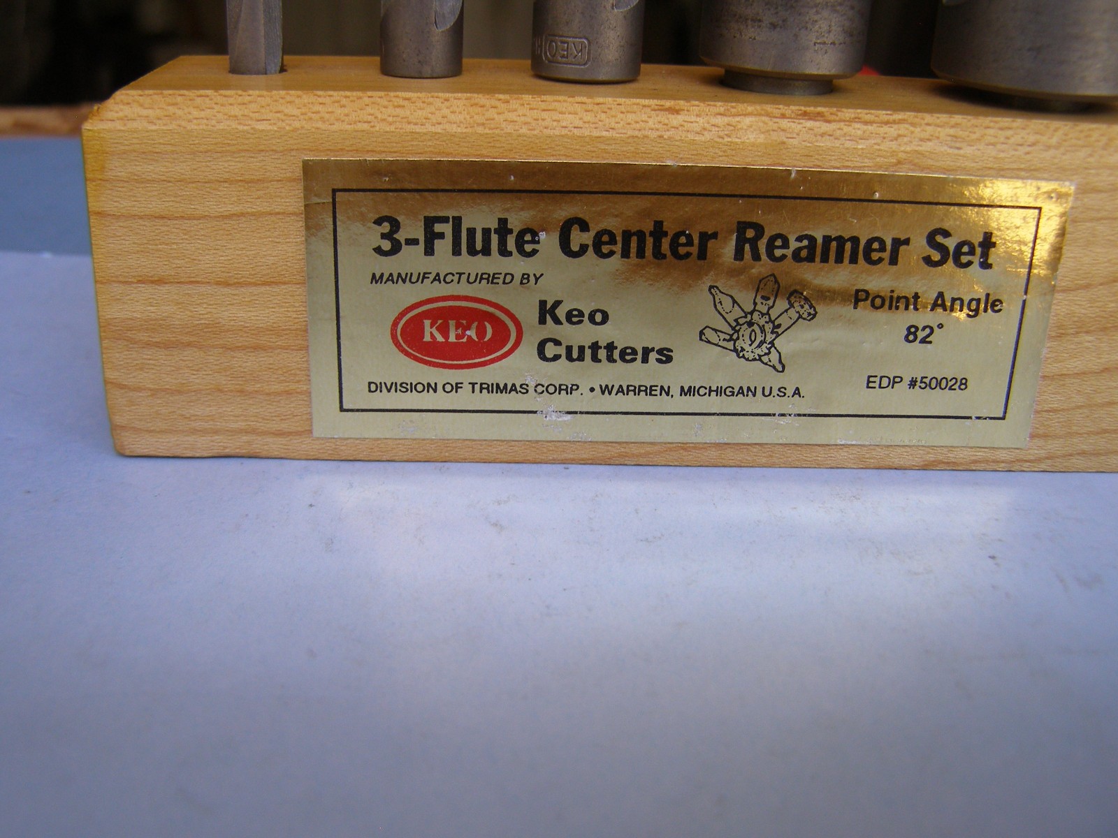 Keo 3-Flute Center Reamer or Countersink Set Point Angle 82 Degrees
