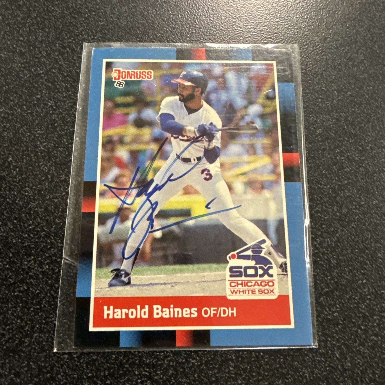 Signed Autographed 1989 Donruss Baseball  - Harold Baines - White Sox - HOF