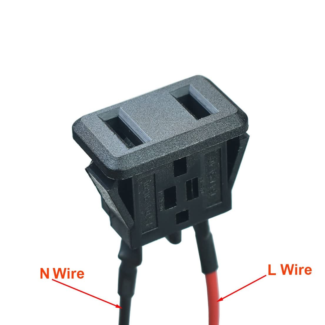 2pcs 2 Pins Us Power Socket Plug Panel 10a 125v Ac Panel Mount Outlet Industrial