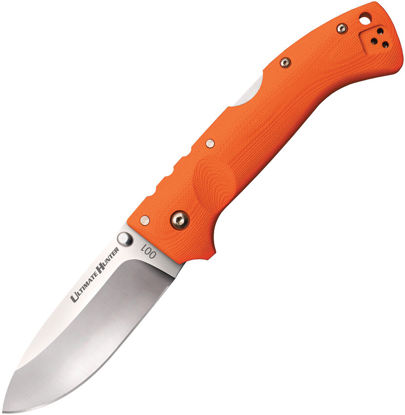 Cold Steel Ultimate Orange G10 Hunter Folding Stainless Pocket Knife 30URY
