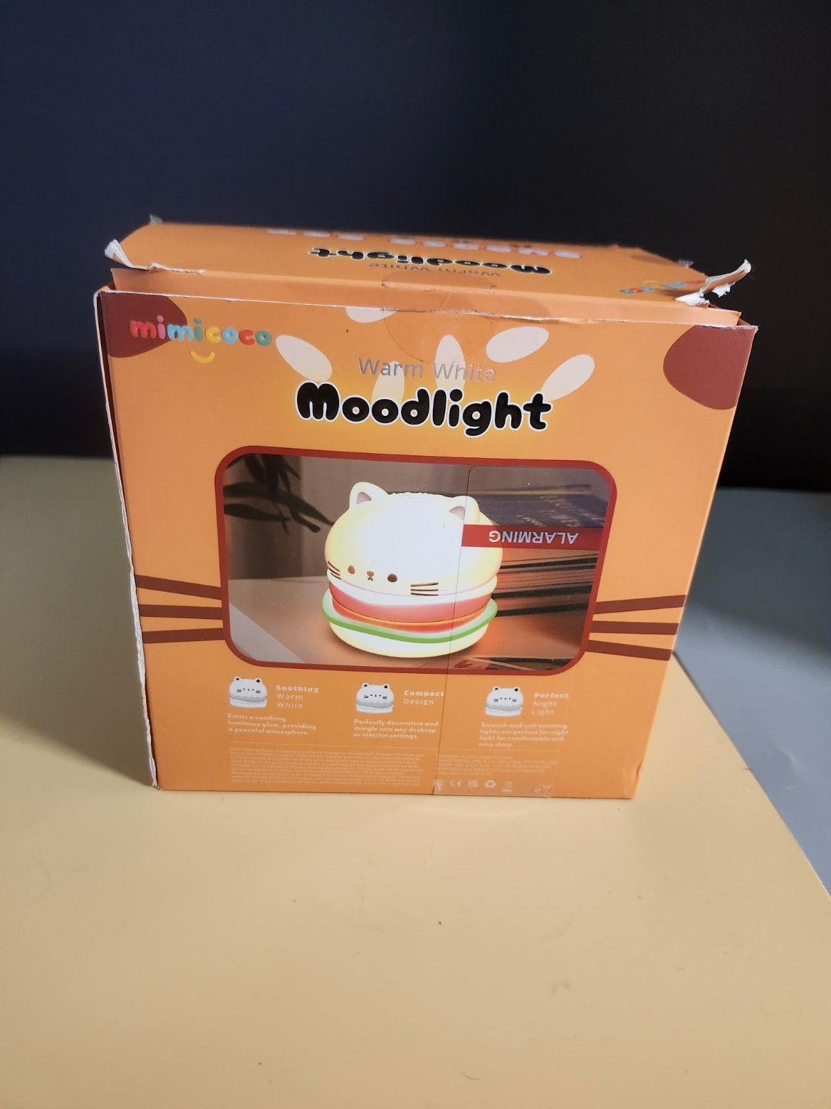 Moodlight-Nightlight Mimicoco BURGER CAT