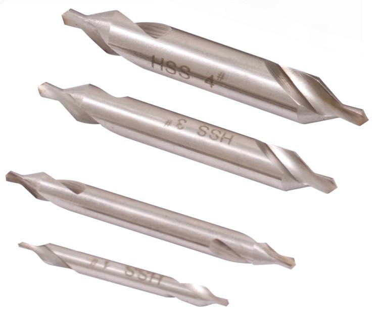 4 PIECE HIGH SPEED STEEL CENTER DRILL SET #1-#4 (5000-0019)