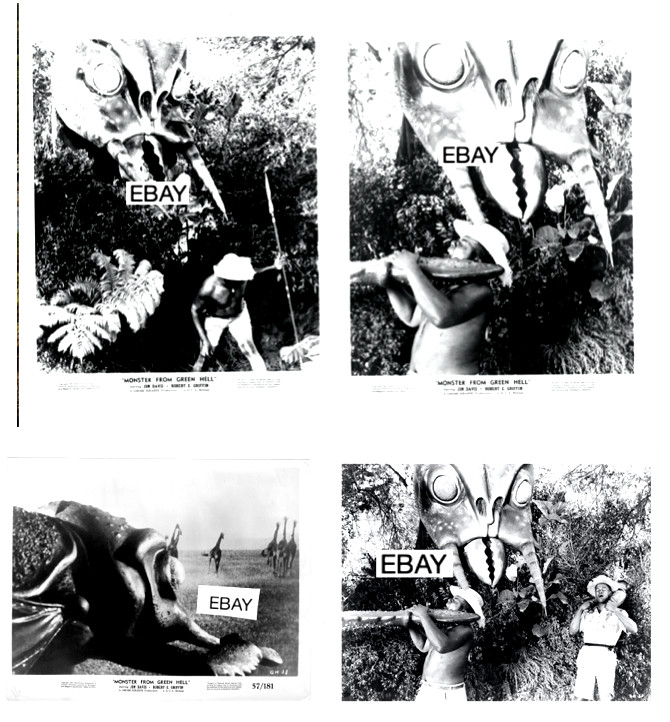 SALE: MONSTER FROM GREEN HELL 1958 SCI-FI MOVIE PHOTOS LOT #1 (4) HORROR