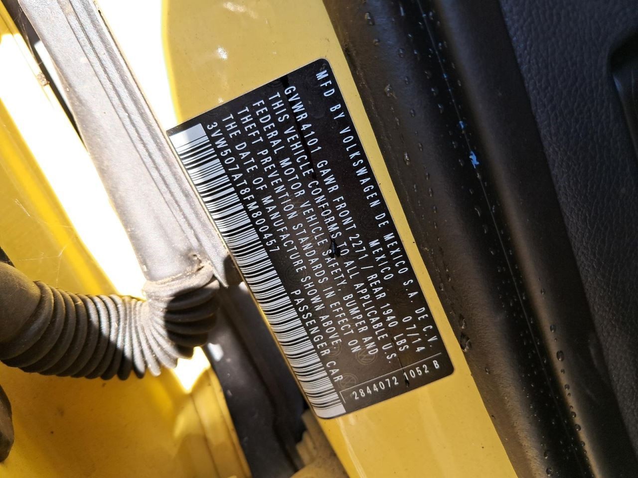 BEETLE 2015 Glove Box 4832147