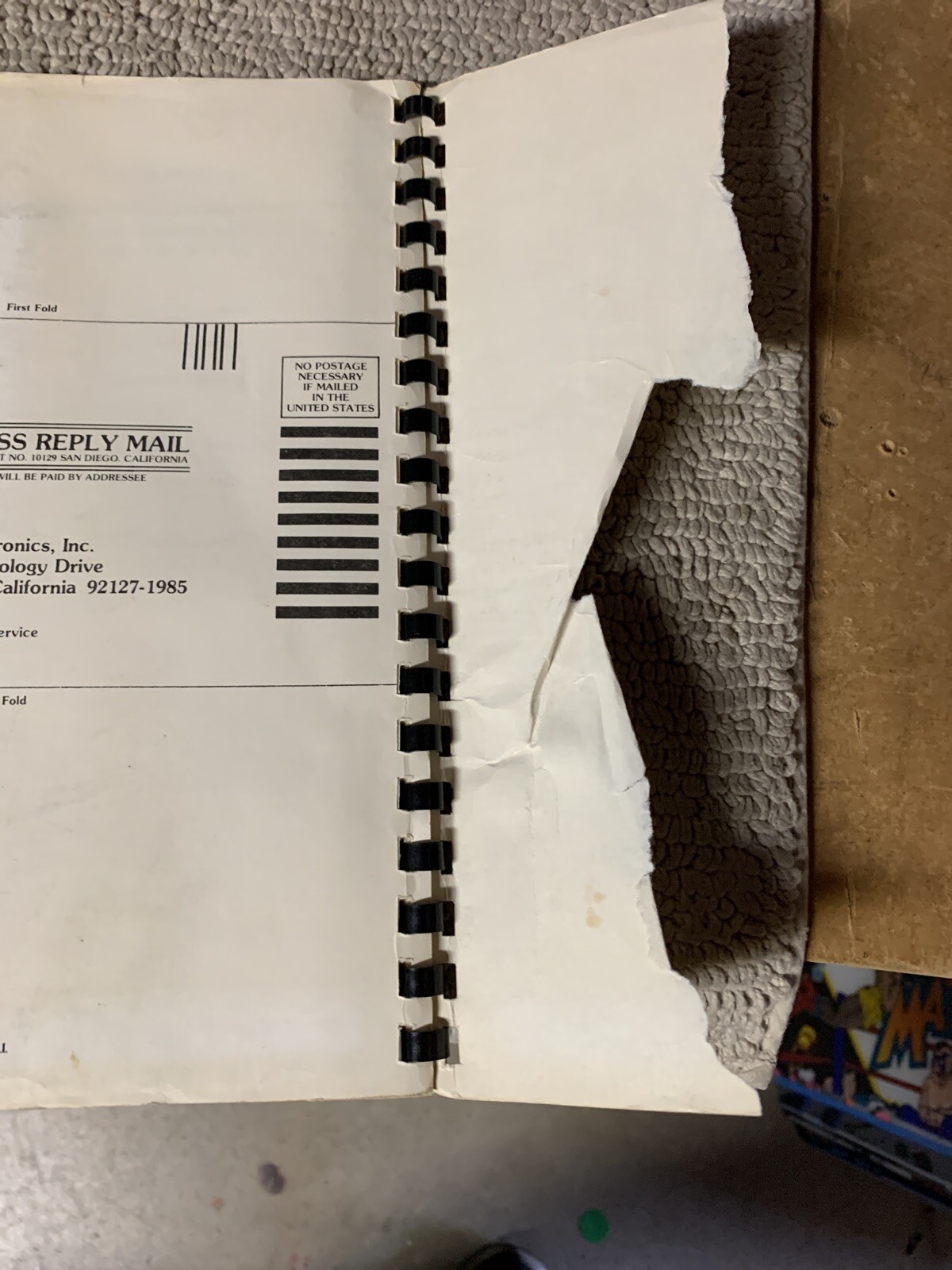 original Damaged preliminary Congo Bongo Sega video game arcade game manual