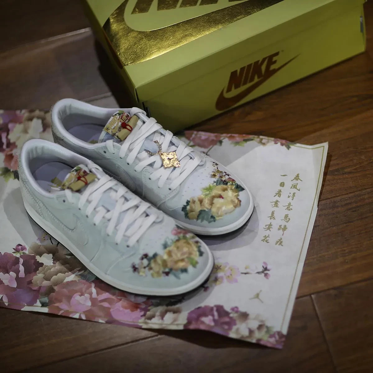 Jordan 1 Low OG 'CNY' Flower Embroidery 2026 IQ1108-011 MEN'S SIZE US