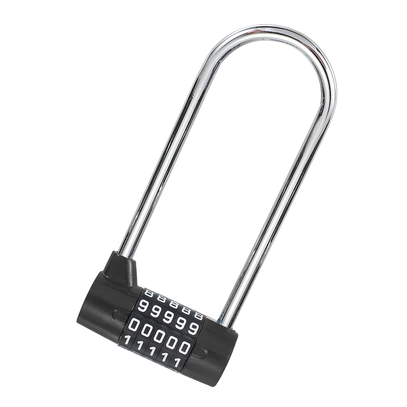 Gym Combination Lock, 5 Digit Zinc Alloy (Black)