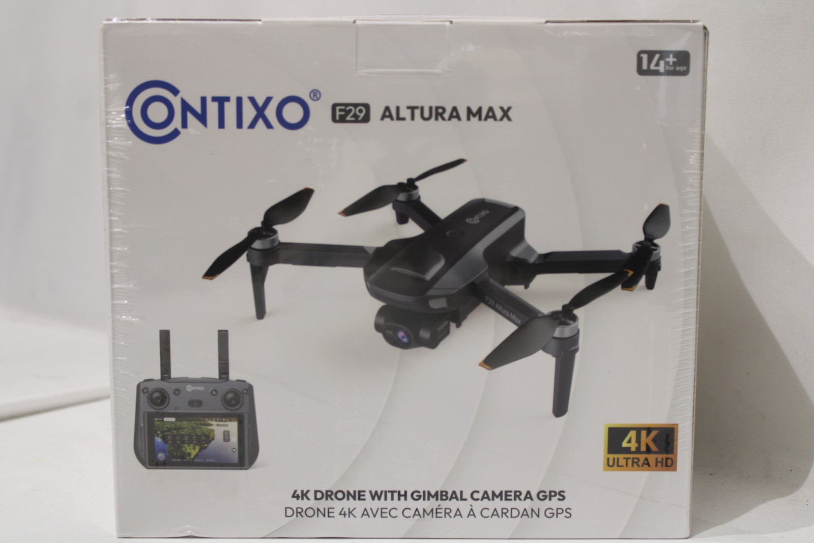 Contixo Foldable 4K Cinematic F29 Drone, 46 Min(2 Batteries), 3KM Range