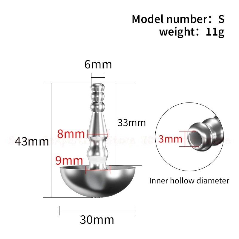 Stainless Steel Dilator Sounding Metal Urethral Stretching Penis Hollow Plug Men