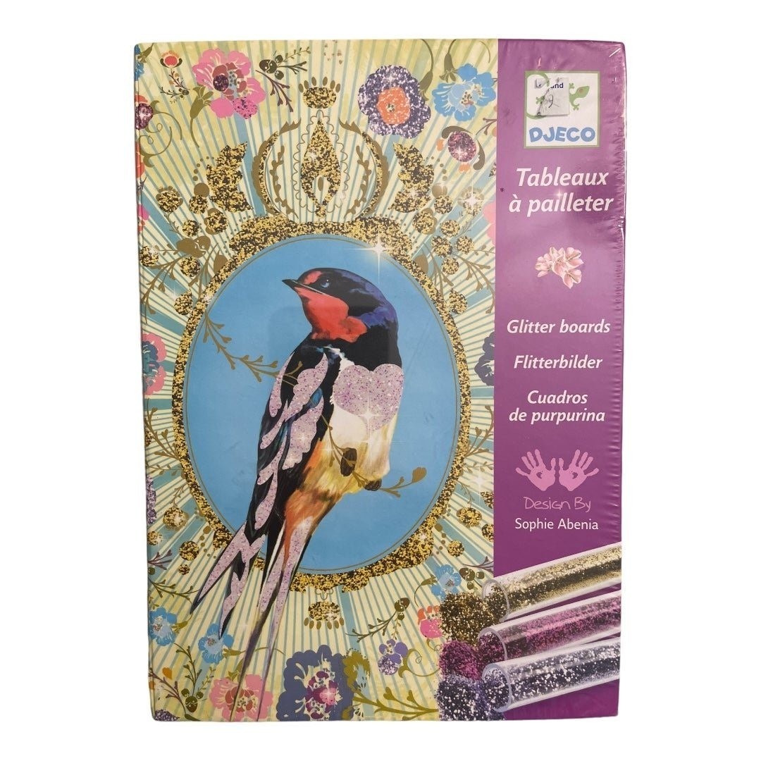 Djeco Glitter Art Board Sets - Glitter Birds