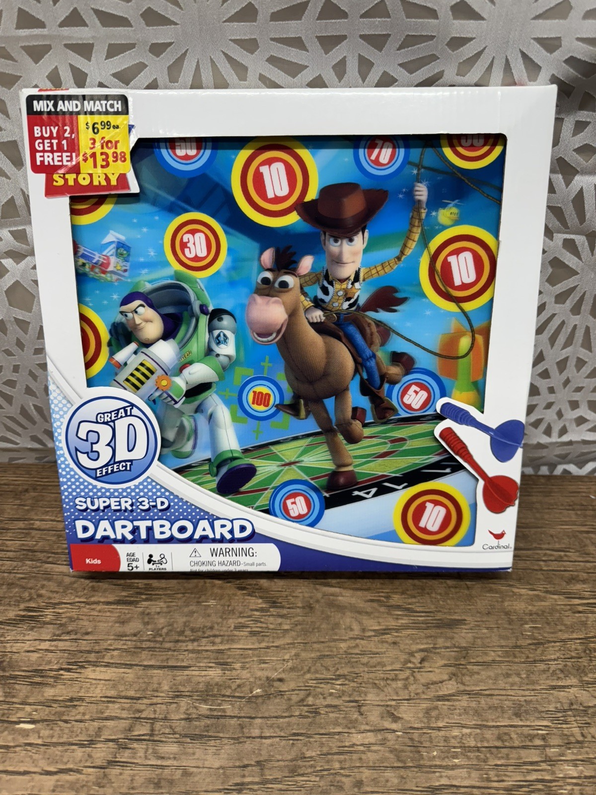 Disney-Pixar TOY STORY Super 3-D Dartboard Child Safe Magnetic 2012 New