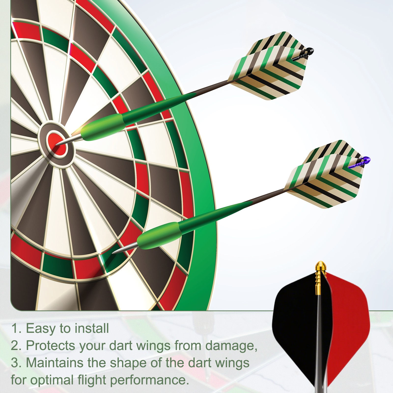 7 Pcs Dart Flight Protectors Fixed 90 Degrees Wing Savers Protects, Multicolor
