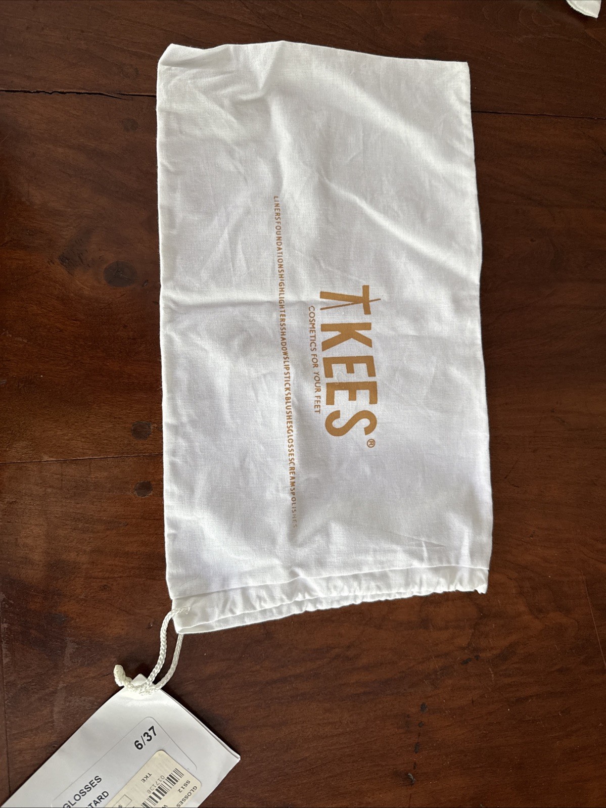 2x (Two) Tkees White Dust Bag White 12.5”x 7” Drawstring Storage