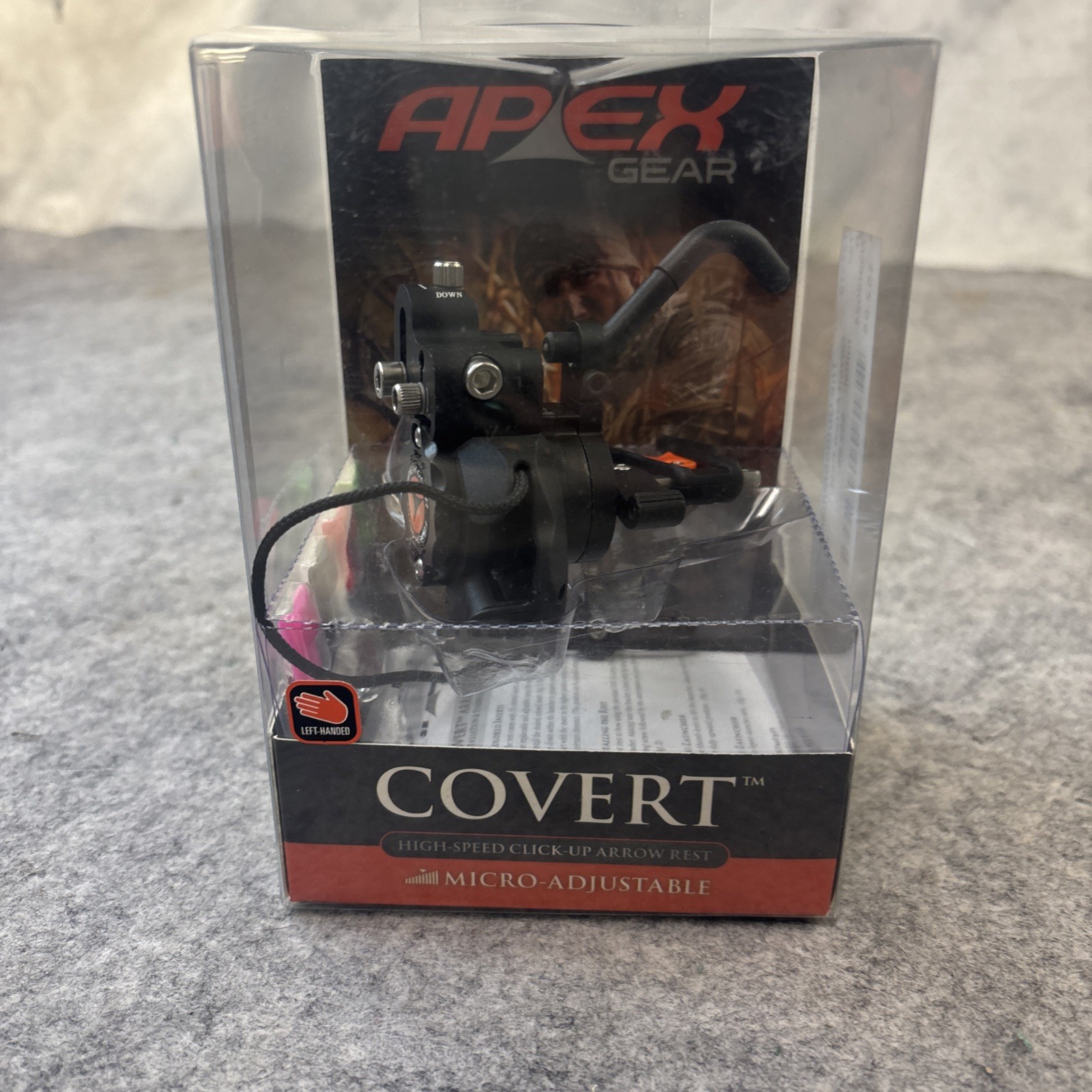 APEX GEAR COVERT HIGH SPEED CLICK-UP BOW ARROW REST LEFT Hand