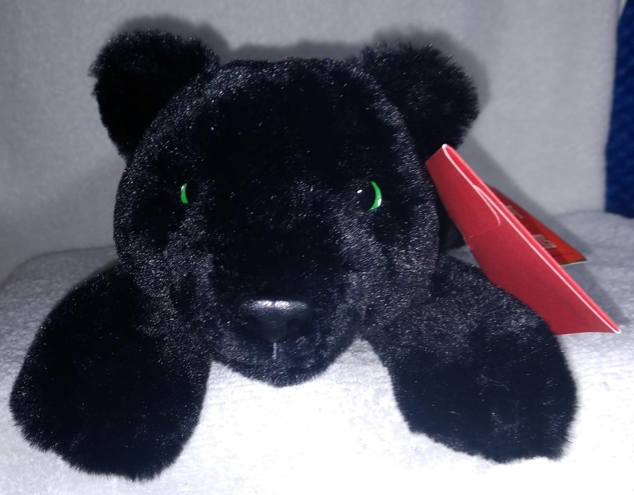 FAO Schwarz Adopt A Pet ZEUS the Black Panther Plush15" NWT Defect