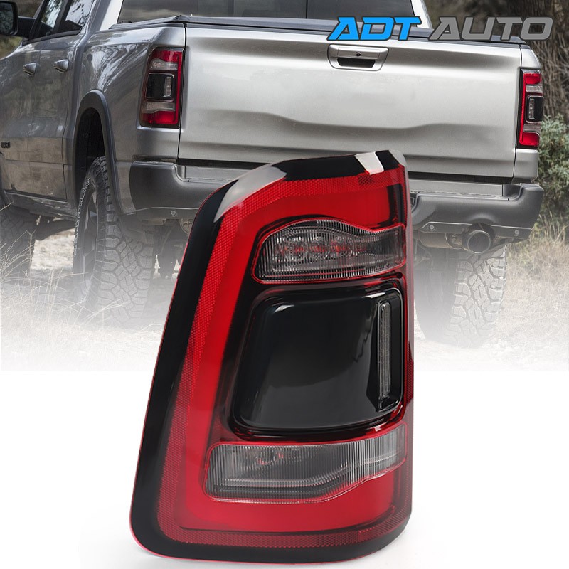 Driver w/ Blind Spot LED Tail Light For 2019-2024 Dodge RAM 1500 Red Lamp Left
