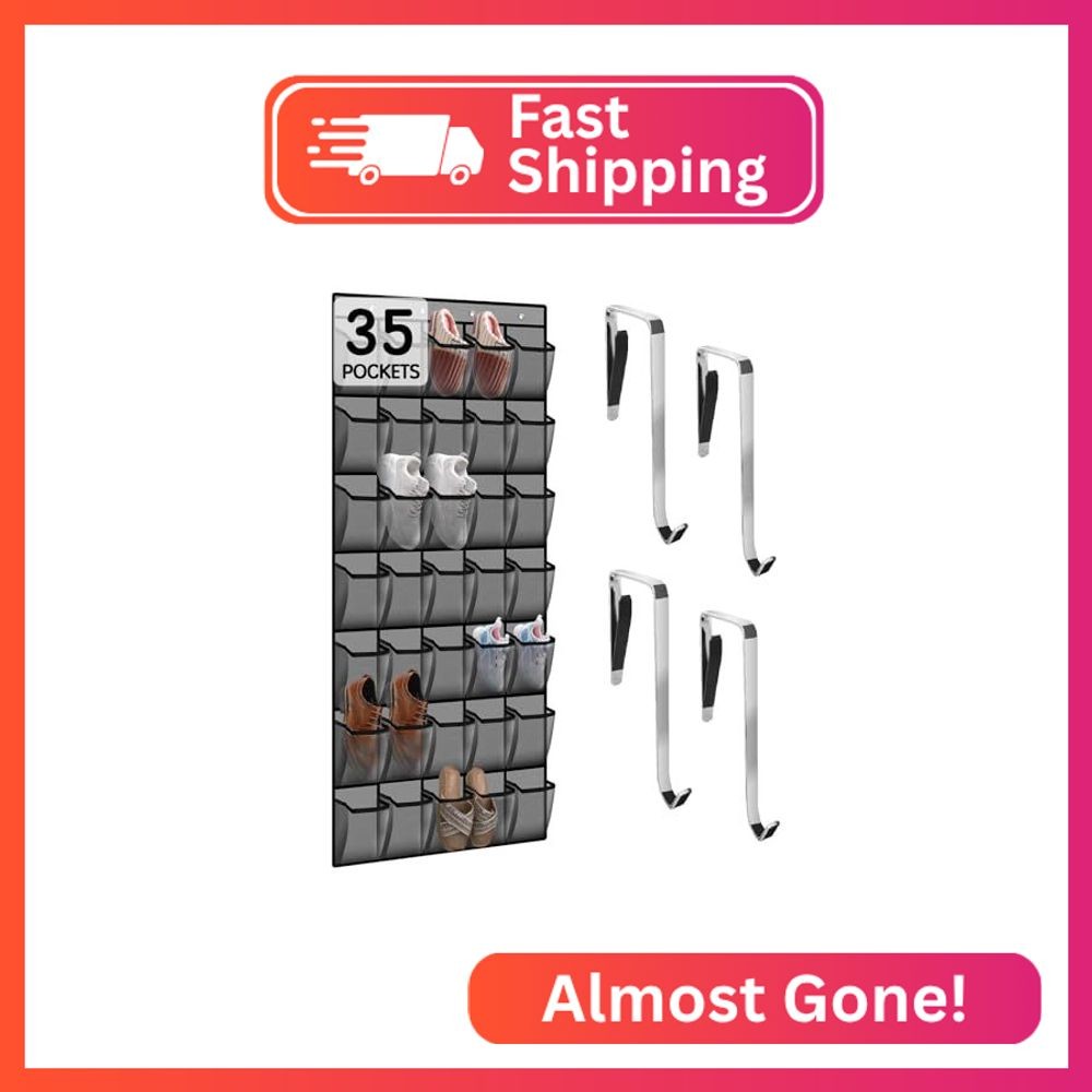Kotkn 35 Compartment Over The Door Storage - Breathable Mesh Hanging Organizer w