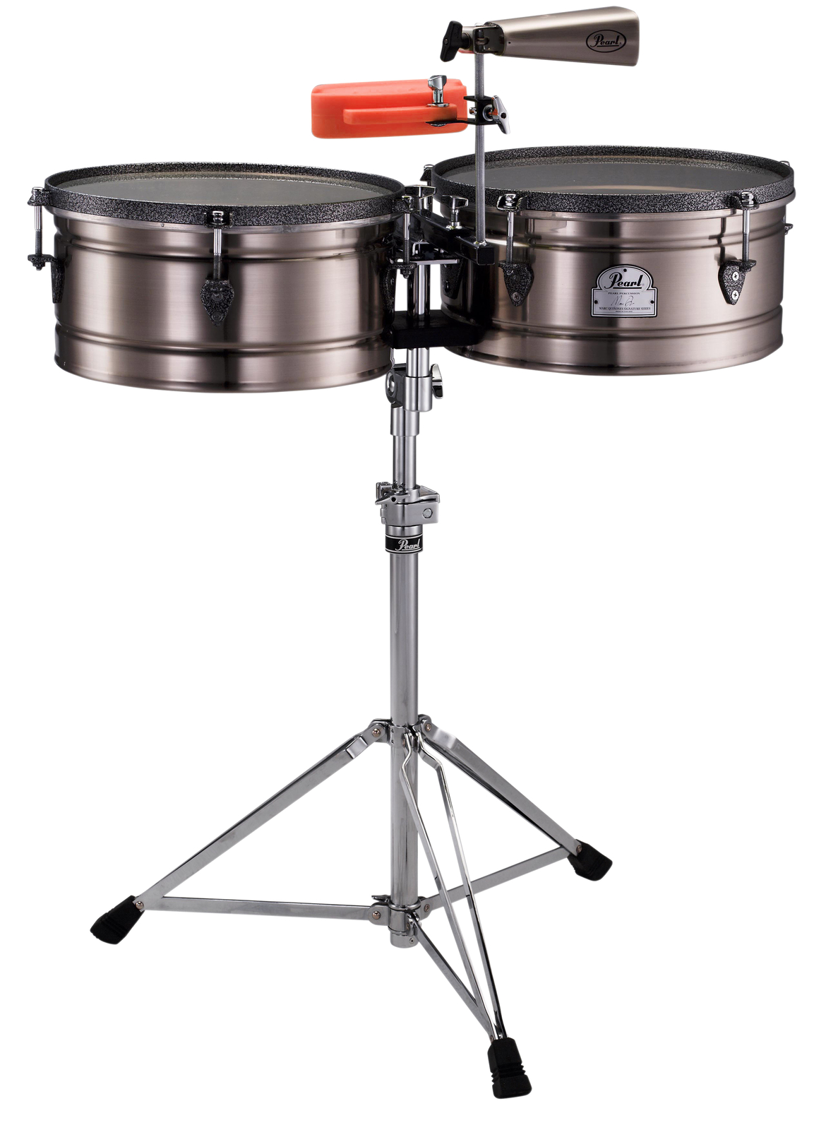 Pearl Marc Quinones Signature Timbales 14x7" & 15x7" Steel Shells +Stand Dealer
