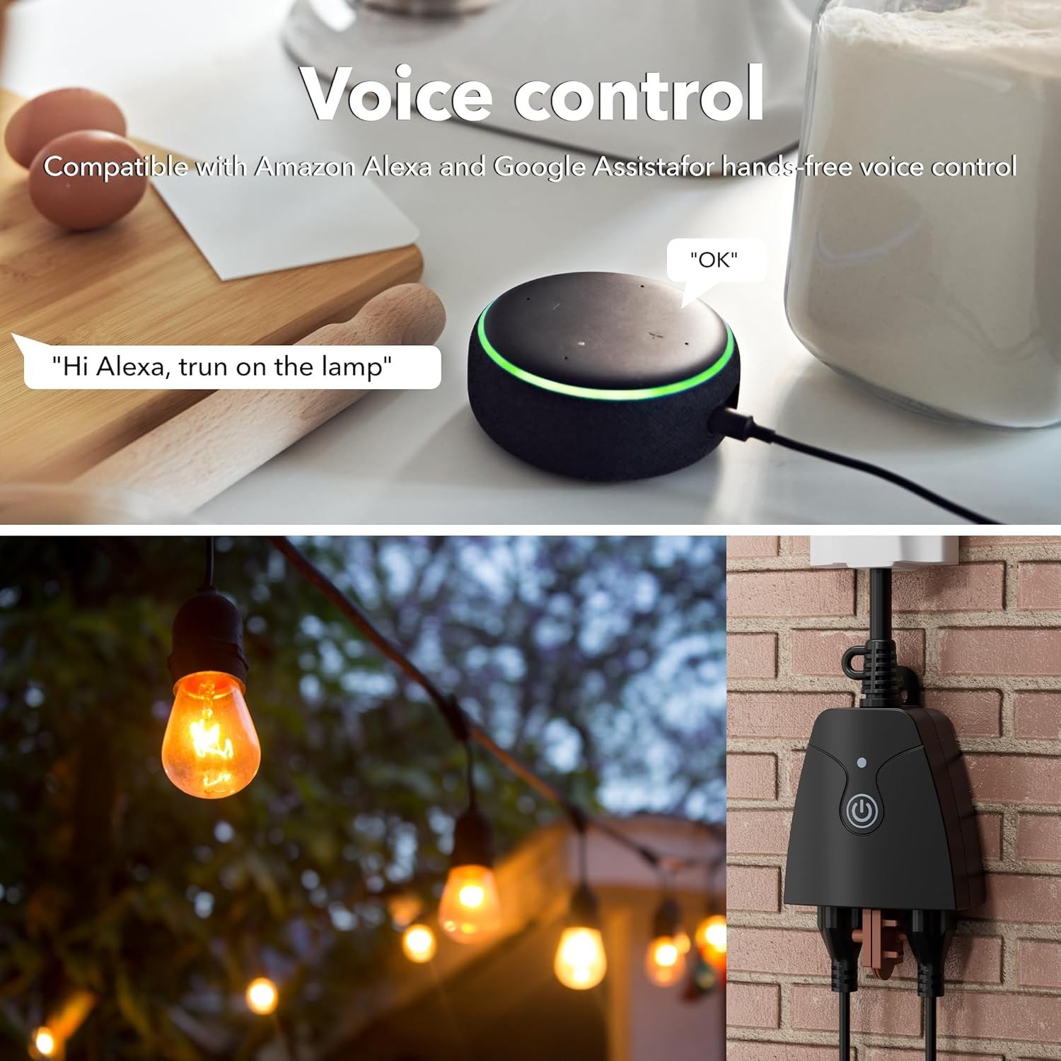 Outdoor Smart Plug, Alexa & Google Assistant