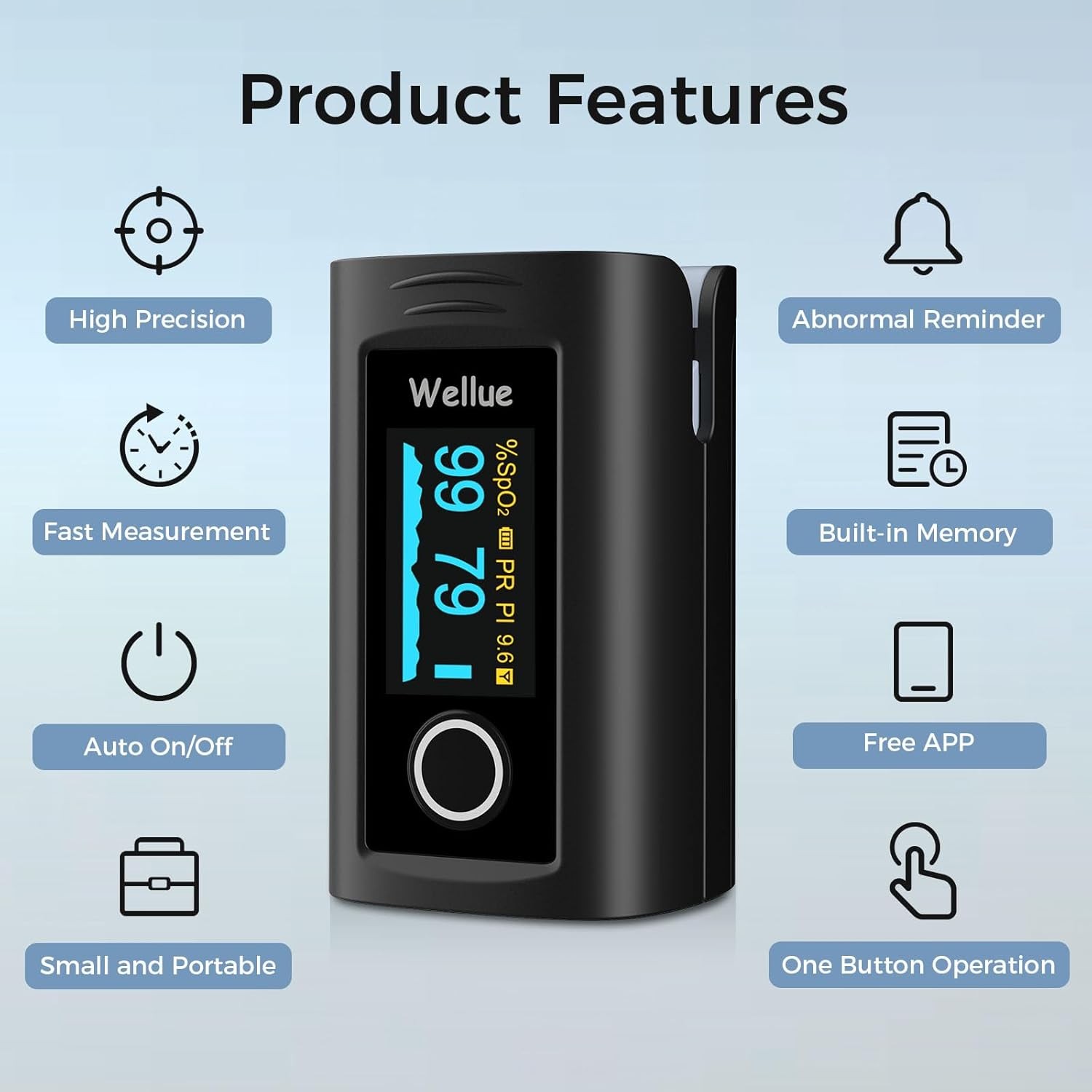 Bluetooth Fingertip Pulse Oximeter