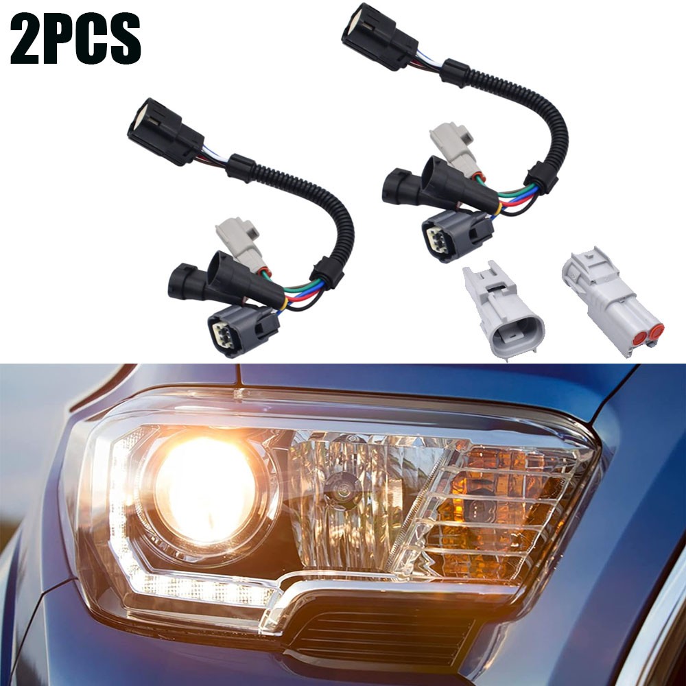2x For Toyota Tacoma 2016-2023 LED Headlights Conversion Harness Adapters Plug