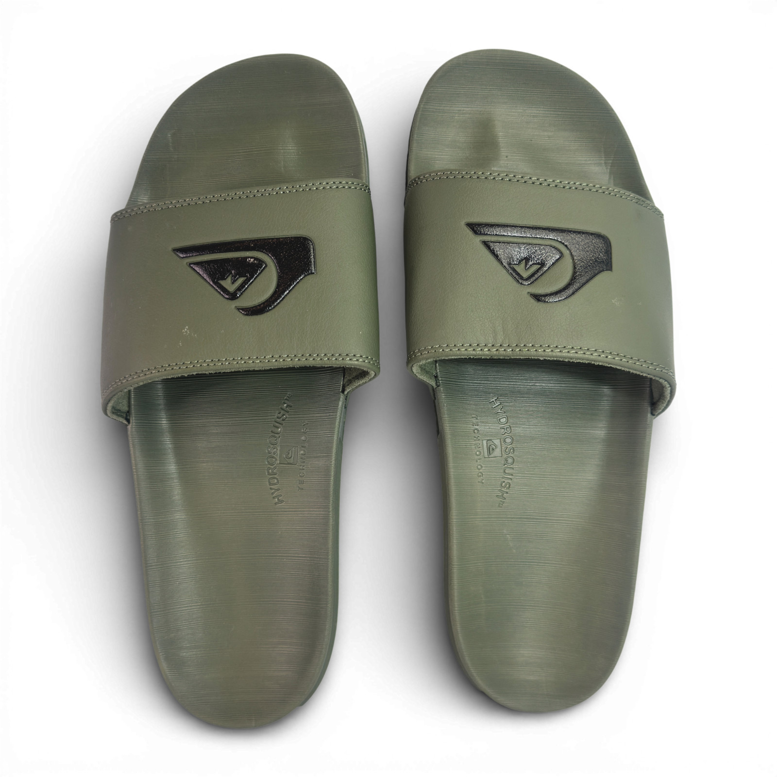 Quiksilver Doheny Slide Sandals Men’s Olive EVA Comfort Slides 12 US size NEW