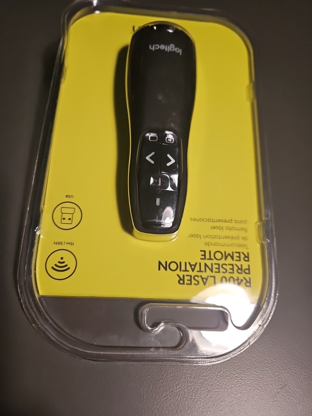 Logitech R400 Wireless Presenter Clicker with Red Laser Pointer Brand New Sealed