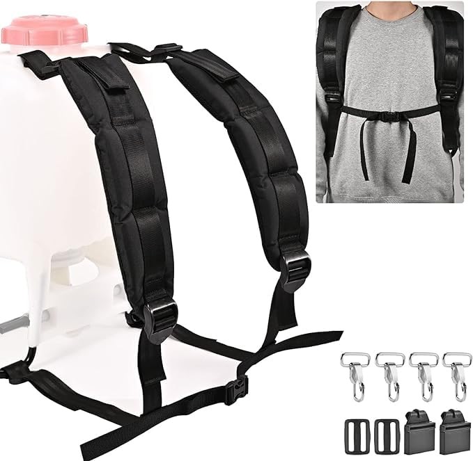 WOEKBON Backpack Sprayer Replacement Straps Adjustable, Black