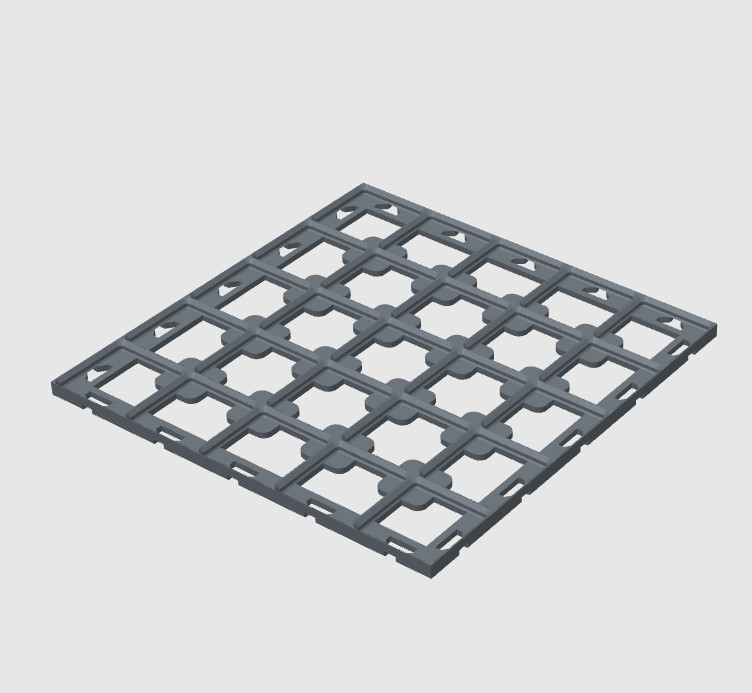 5x5 Gridfinity Base Grid, ABS Organizer rack, magnet light option, dovetail lite