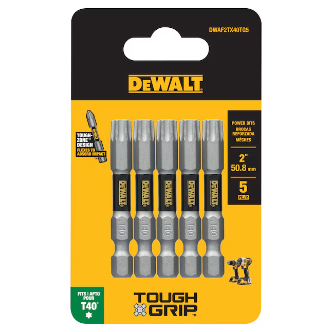 DEWALT TOUGH GRIP 2-in Screwdriver Bit 5 -Piece