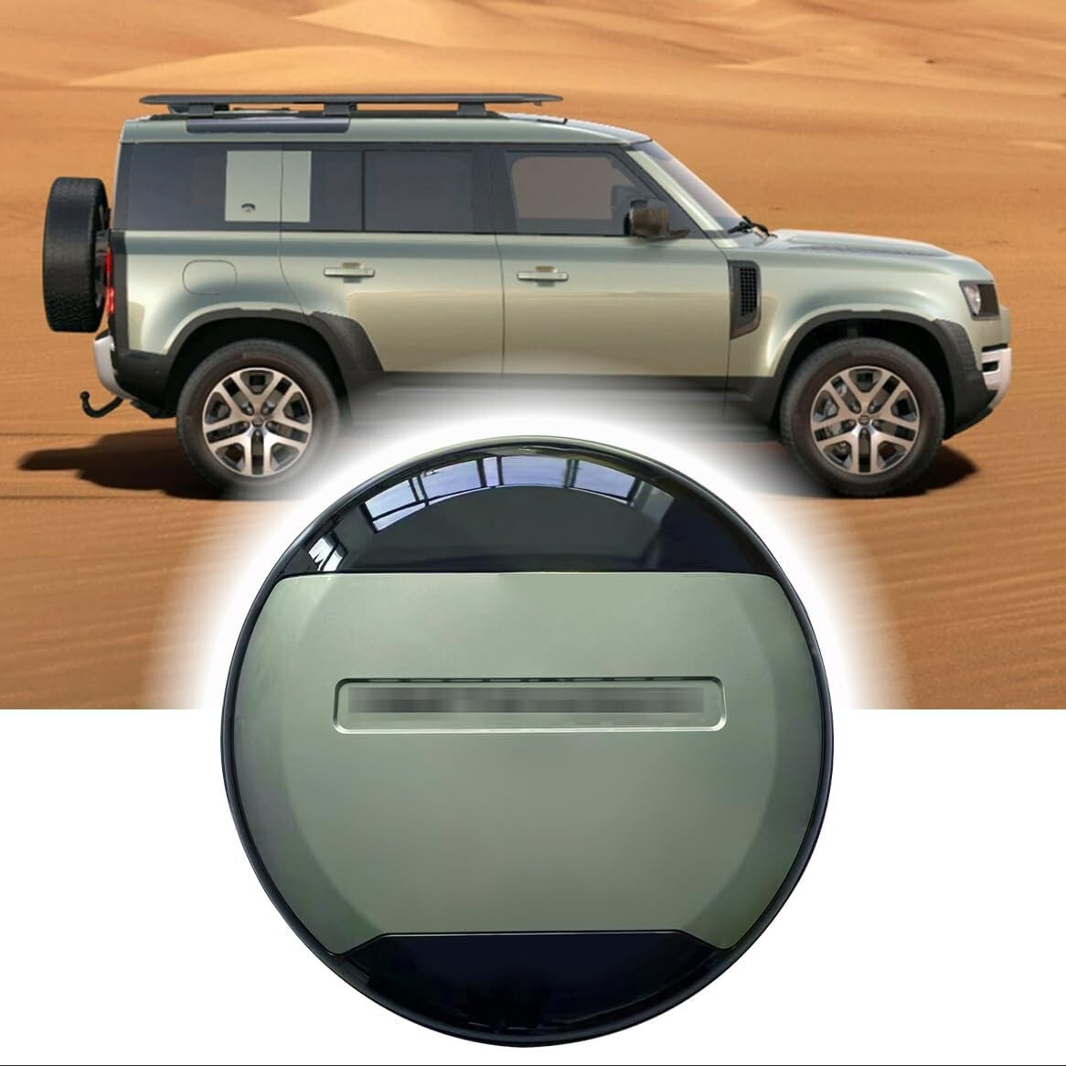 Rear Spare Tyre Tire Wheel Cover Pangea Green Fit LR Defender 110 90 130 2020-25
